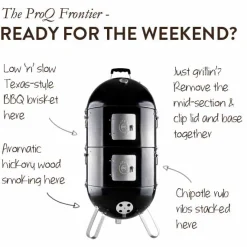 Hot Frontier Elite 3in1 BBQ Smoker American Ingredients|Bbq & Smoking