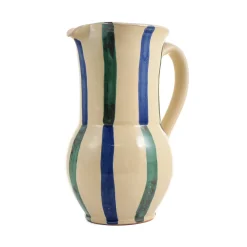New Puglia Aquamarine and Blue Stripe Pitcher Jugs & Bottles|Tableware Brands