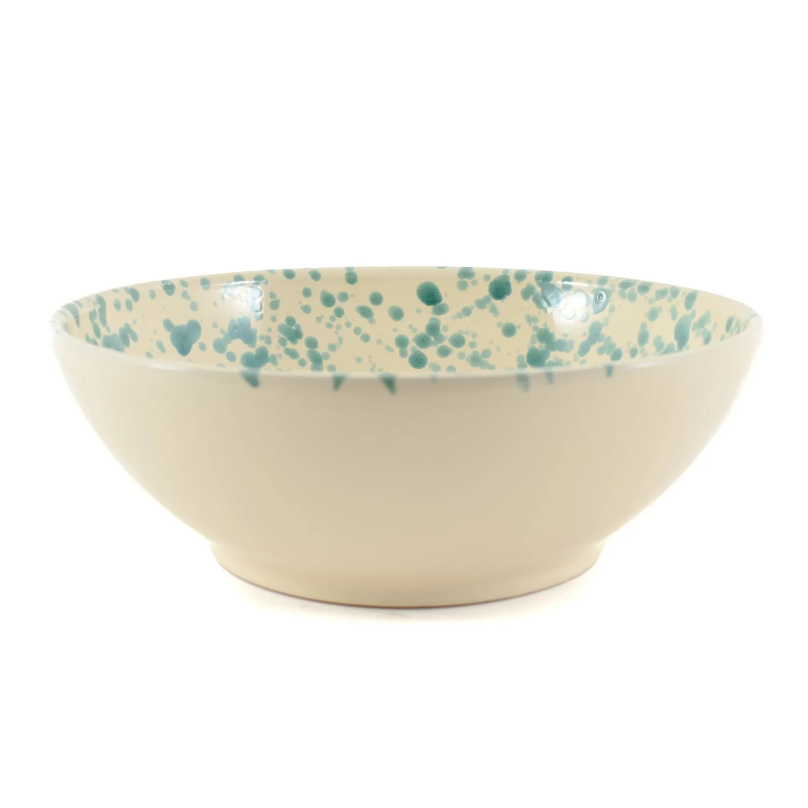 Puglia Aquamarine Splatter Large Salad Bowl, 28cm Italian Ingredients|Crockery & Dinnerware