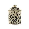 Best Puglia Black Splatter Ceramic Storage Jar, 15cm Tableware Brands|Italian Ingredients