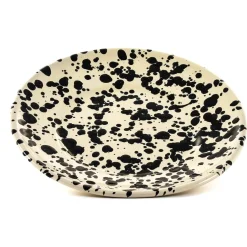Online Puglia Black Splatter Side Plate, 19cm Italian Ingredients|Plates