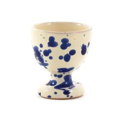 Clearance Puglia Blue Splatter Egg Cup Italian Ingredients|Crockery & Dinnerware