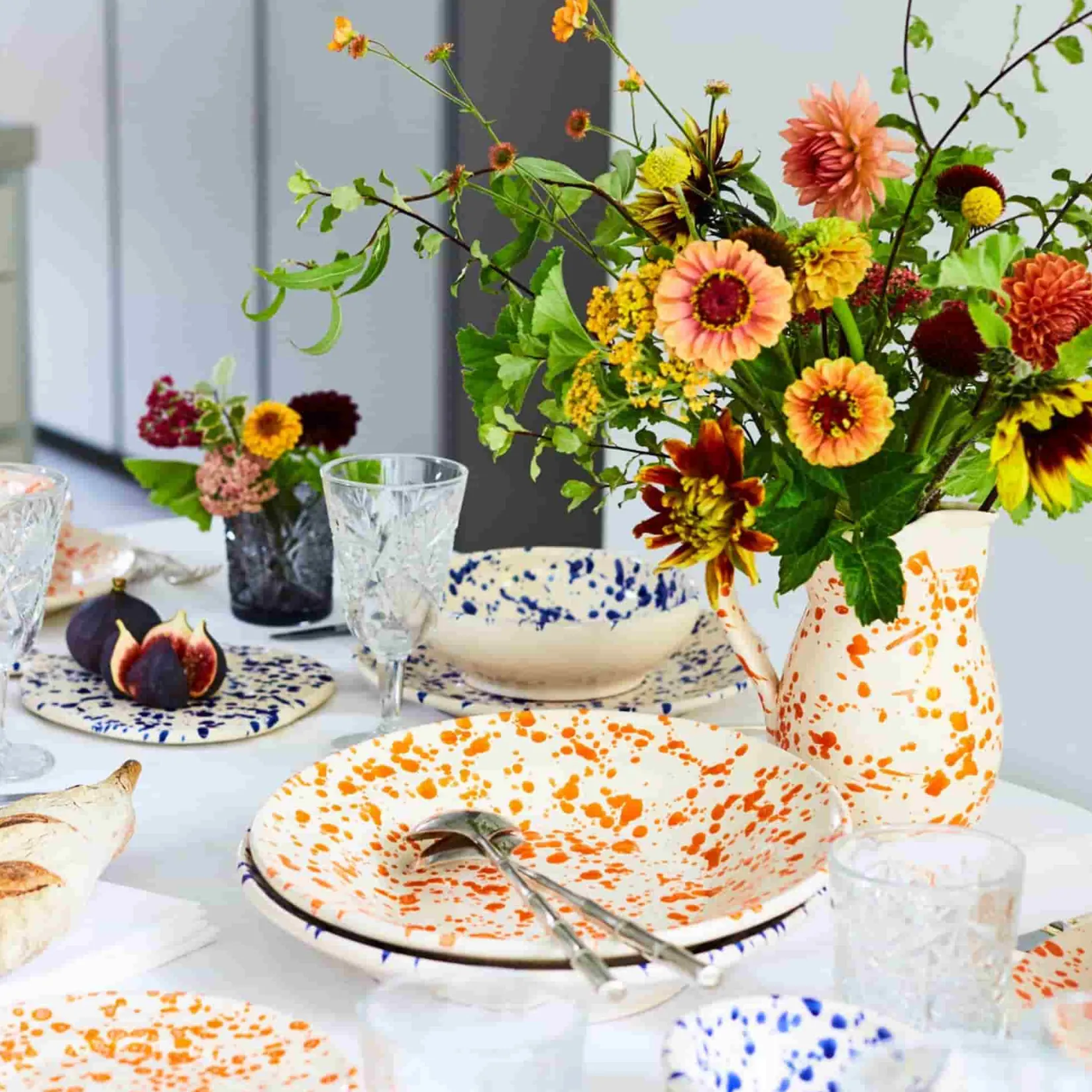 Clearance Puglia Blue Splatter Pasta Bowl, 29cm Tableware Brands|Italian Ingredients