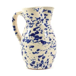 Hot Puglia Blue Splatter Pitcher Italian Ingredients|Tableware Brands