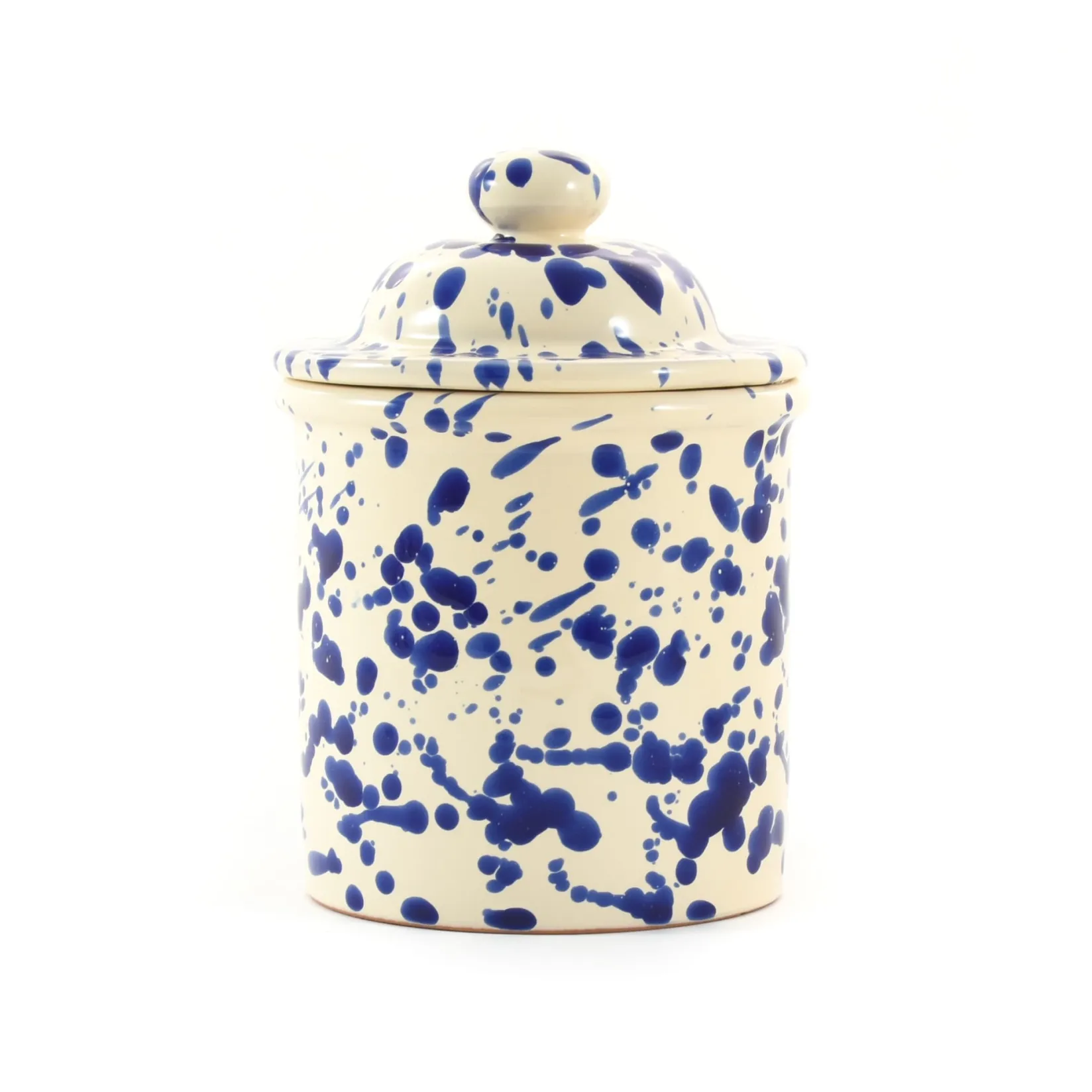 Hot Puglia Blue Splatter Storage Jar, 15cm Tableware Brands|Italian Ingredients