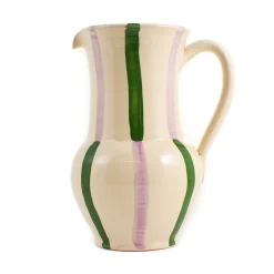 Hot Puglia Green and Lilac Stripe Pitcher Tableware Brands|Jugs & Bottles