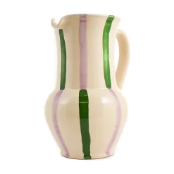 Hot Puglia Green and Lilac Stripe Pitcher Tableware Brands|Jugs & Bottles