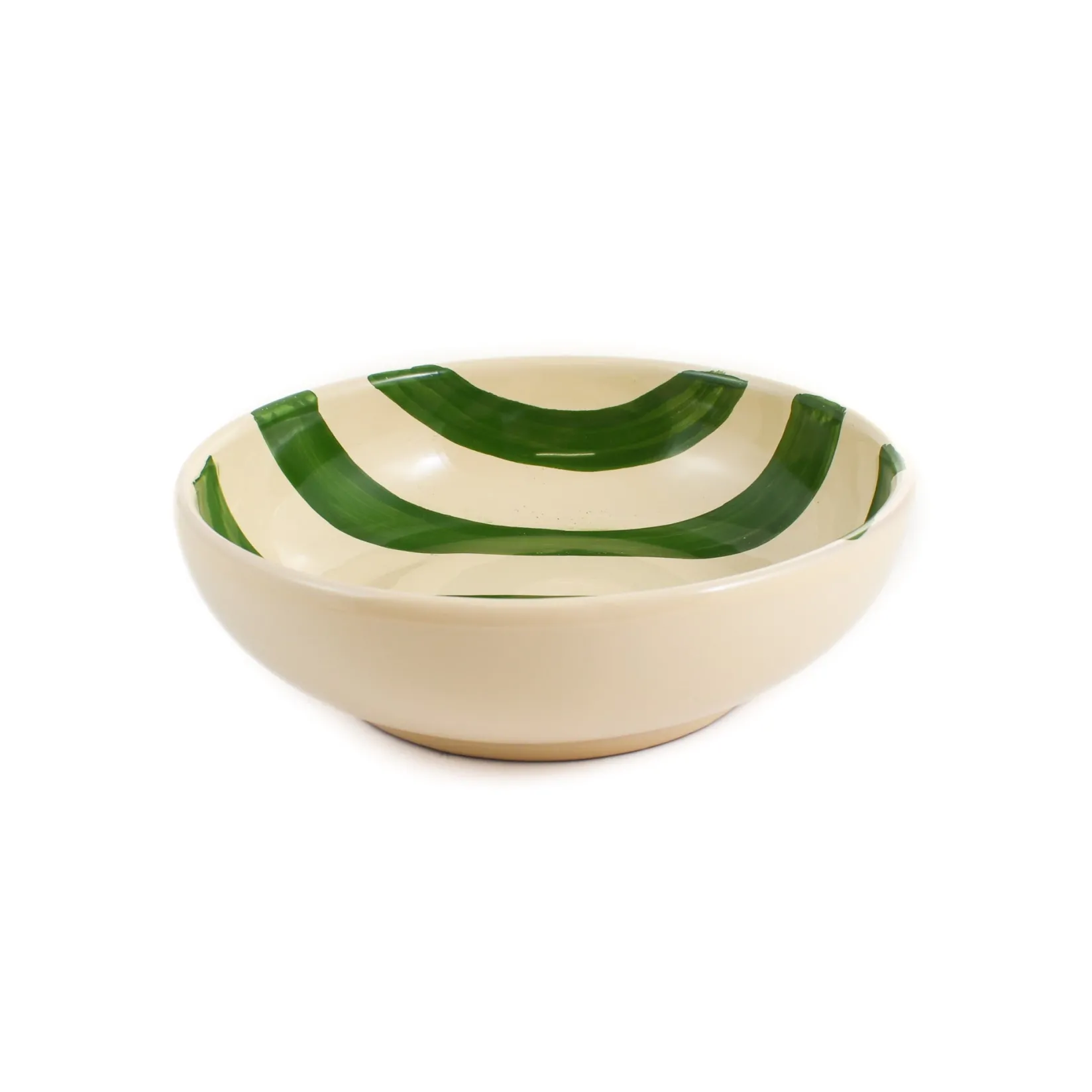 Sale Puglia Green Stripe Bowl, 19cm Crockery & Dinnerware|Bowls