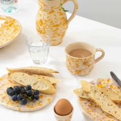 Discount Puglia Lilac and Yellow Splatter Dinner Plate, 27cm Tableware Brands|Plates