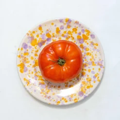 Outlet Puglia Lilac and Yellow Splatter Side Plate, 19cm Plates|Crockery & Dinnerware