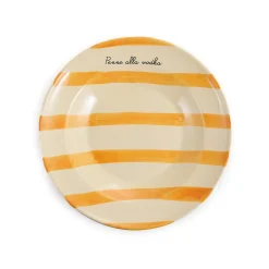 Discount Puglia "Penne Alla Vodka" Yellow Stripe Pasta Bowl, 29cm Crockery & Dinnerware|Bowls