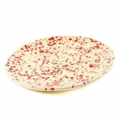 Puglia Red Splatter Dinner Plate, 27cm Italian Ingredients|Plates