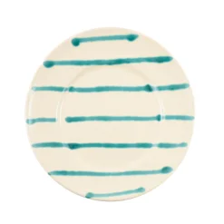 Clearance Puglia Teal Stripe Dinner Plate, 24cm Tableware Brands|Plates