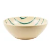 Puglia Teal Stripe Large Salad Bowl, 34cm Crockery & Dinnerware|Bowls