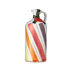 Hot Puglian Extra Virgin Olive Oil in Rainbow Striped Ceramic Bottle, 500ml Ingredients Brands|Italian Ingredients