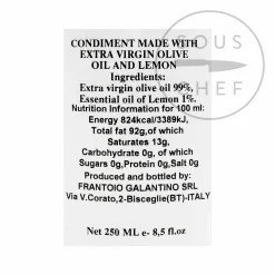 Clearance Puglian Olive Oil with Lemon in Terracotta Bottle, 250ml Italian Ingredients|Extra Virgin Olive Oil