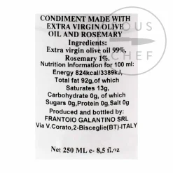 Clearance Puglian Olive Oil with Rosemary in Terracotta Bottle, 250ml Ingredients Brands|Italian Ingredients