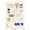 New Cheese and Crackers Organic Cotton Tea Towel Kitchen Textiles & Clothing