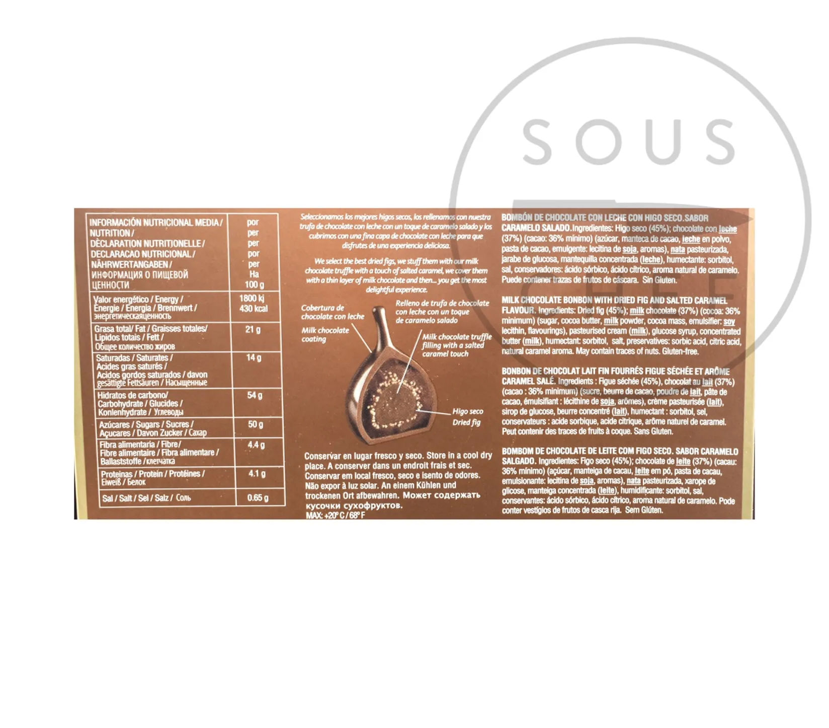Hot Salted Caramel & Chocolate Figs, 142g Ingredients Brands|Spanish Ingredients