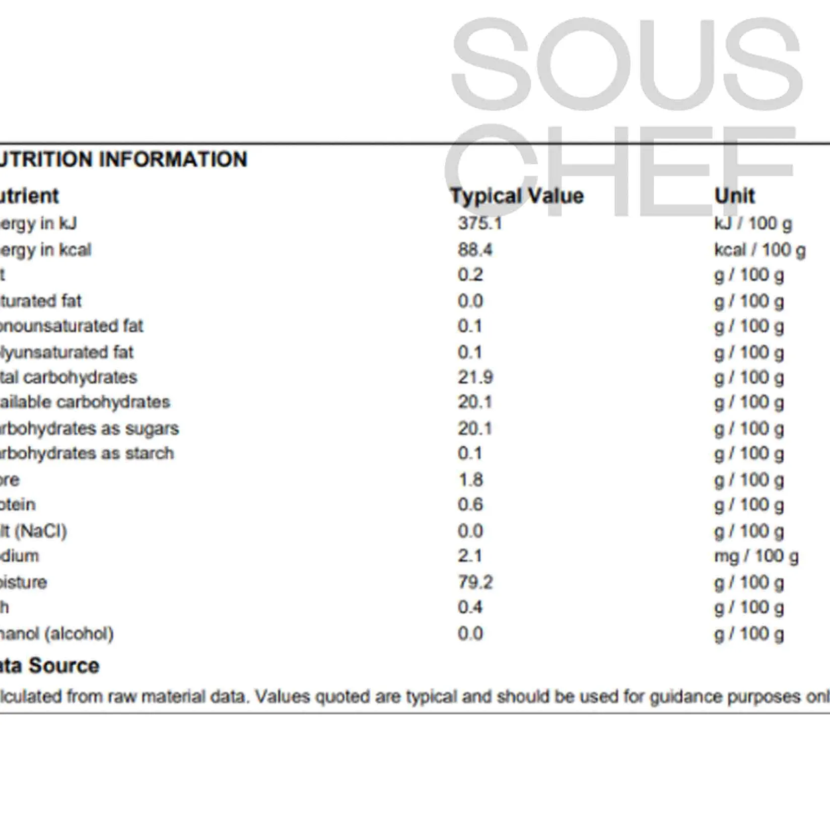 Hot White Peach Puree, 1 Litre Ingredients Brands|Drinks