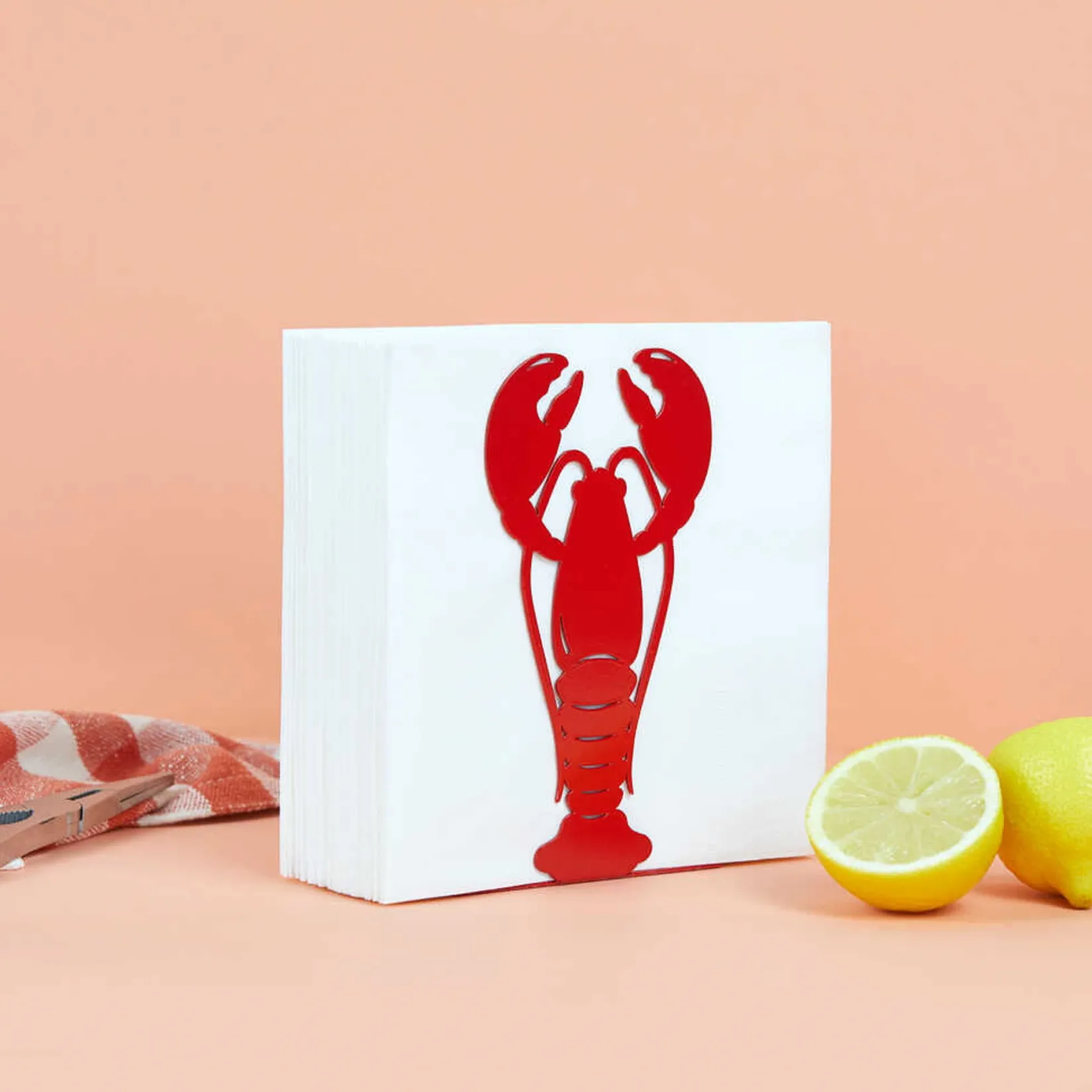 Clearance Red Lobster Metal Napkin Holder Tableware Brands