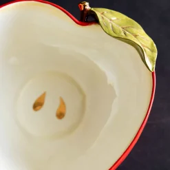 Apple Bowl with Gold Detail, 19.5x21cm Crockery & Dinnerware|Bowls