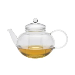 Hot Round Glass Teapot & Strainer 1.2 litres Tableware Brands