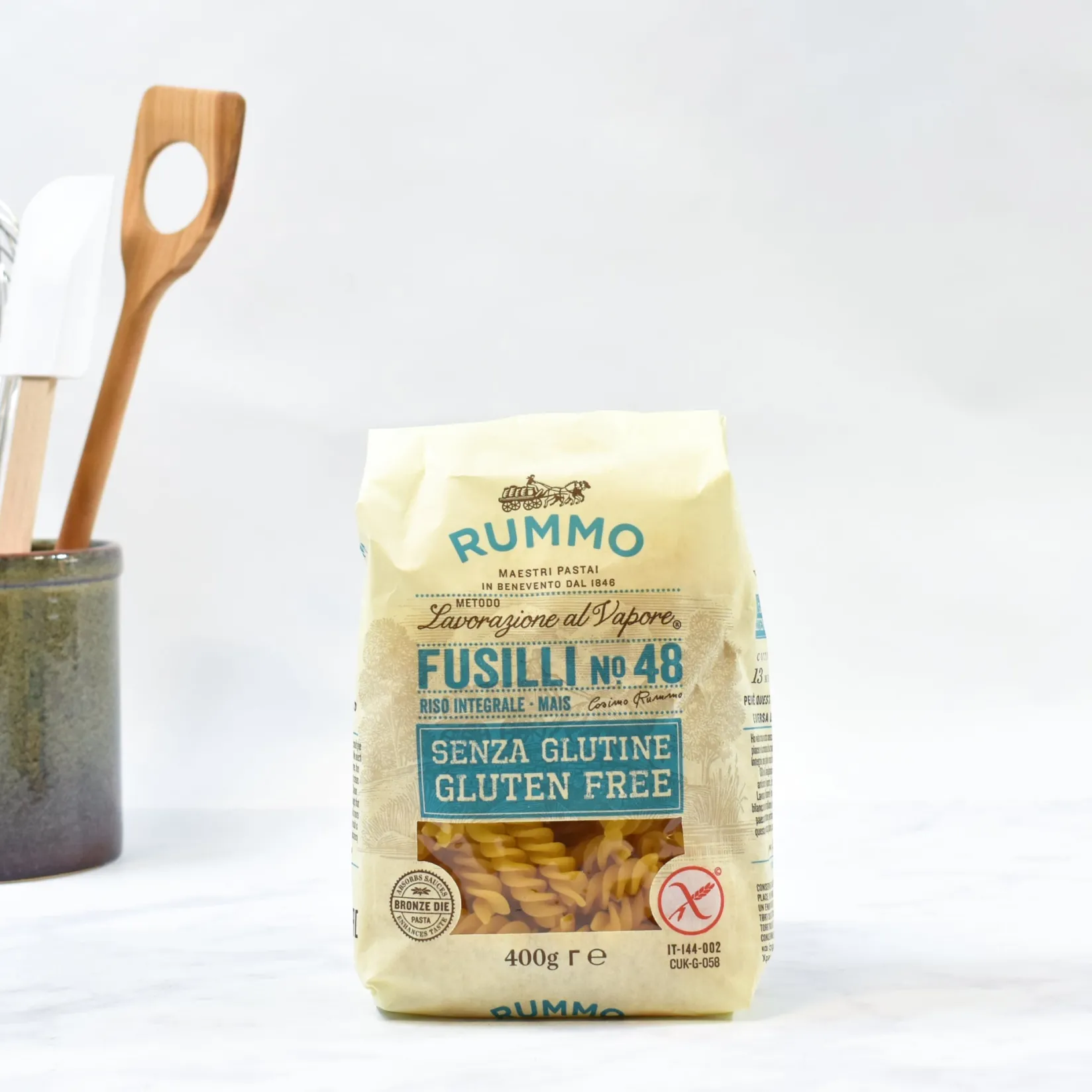 New Gluten Free Fusilli, 400g Italian Ingredients|Pasta, Rice & Beans