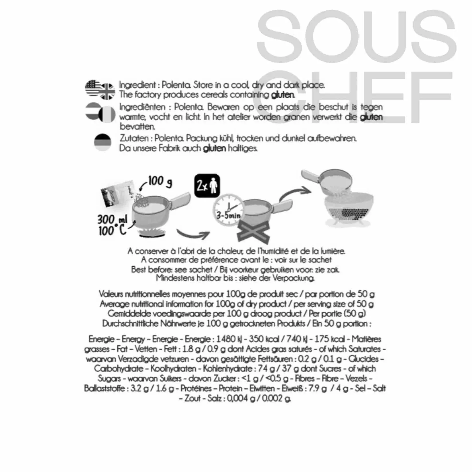 New Precooked Polenta, 850g Ingredients Brands|Baking Ingredients