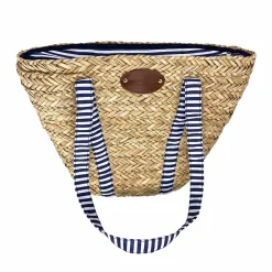 Best Sac de Plage Riviera Blue Stripe Picnic Tote, 4 Person Picnicware|Disposable Tableware