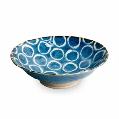 Outlet Sakuru Shallow Bowl Blue, 24cm Japanese Ingredients|Japanese Tableware