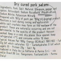 Salami Felino IGP Riserva, 290g Ingredients Brands|Italian Ingredients