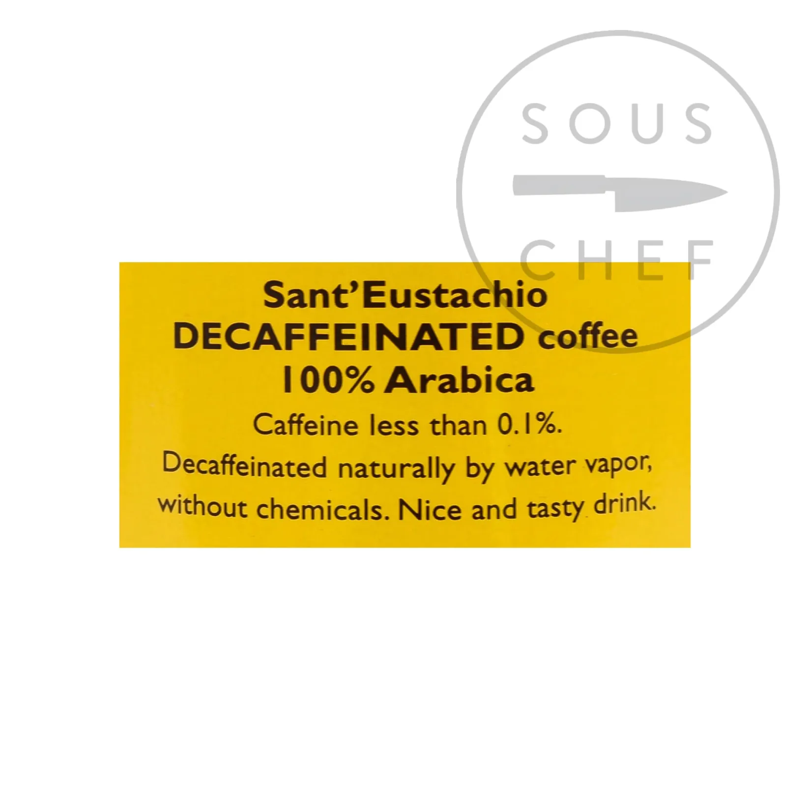 Sant'Eustachio Decaffeinated Ground Coffee, 250g Ingredients Brands|Italian Ingredients