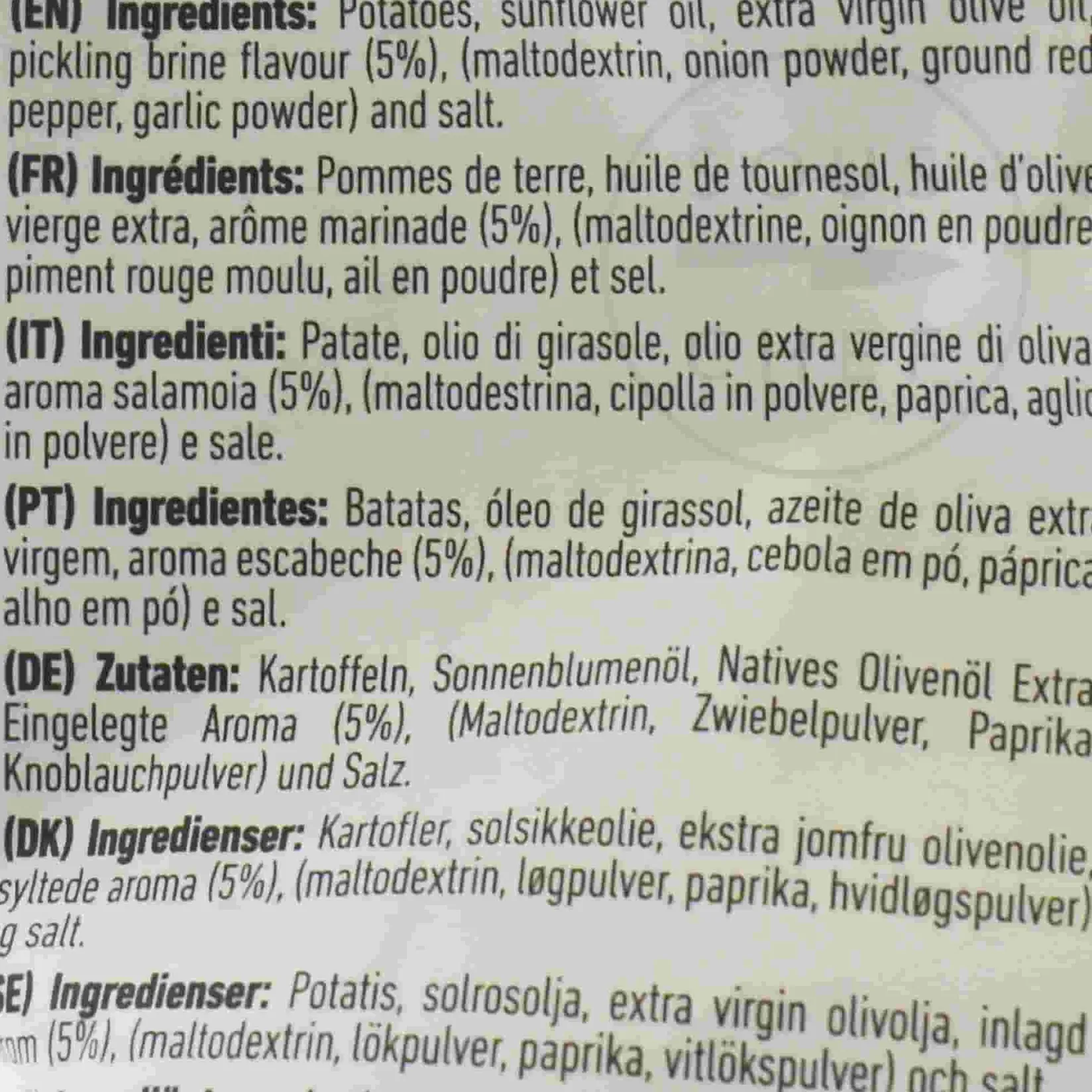 Clearance Pickle Crisps, 125g Ingredients Brands|Spanish Ingredients