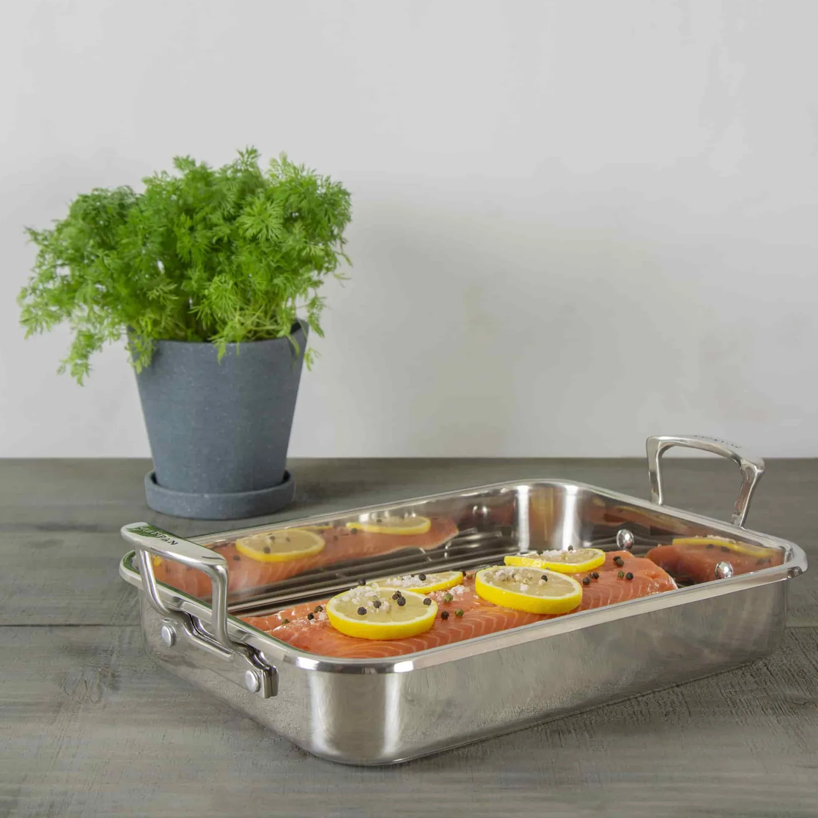 Best Impact Stainless Steel Roasting Pan with Rack, 43x28cm Baking Supplies & Equipment