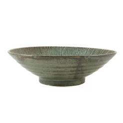 Hot Senkei Shallow Bowl, Green, 24cm Tableware Brands|Japanese Ingredients