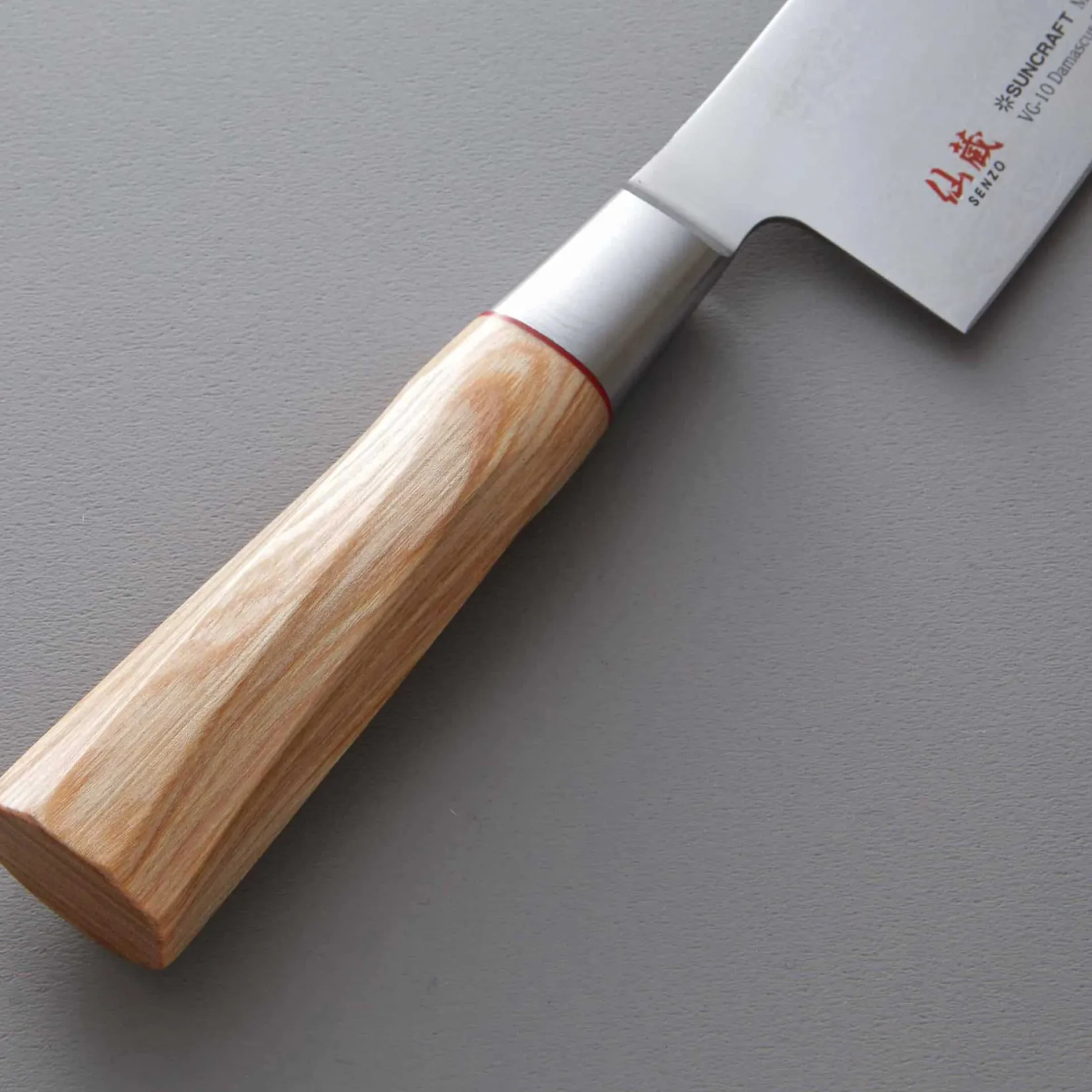 Hot Senzo Twist Damascus Steel VG10 Core Small Santoku Knife, 14.3cm Japanese Ingredients|Kitchen Knives