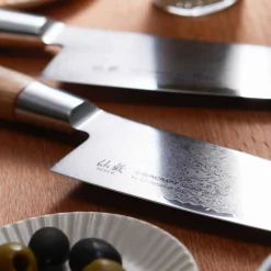 Hot Senzo Twist Damascus Steel VG10 Core Gyuto Knife, 20cm Japanese Ingredients|Kitchen Knives