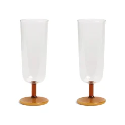 Set of 2 Amber Stem Champagne Flute, 250ml Tableware Brands