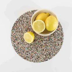 Best Set of 4 Beach Clean Recycled Cork Round Placemats, 30cm Tableware Brands