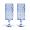 Sale Set of 2 Blue Stemmed Glasses Tableware Brands|Table Setting
