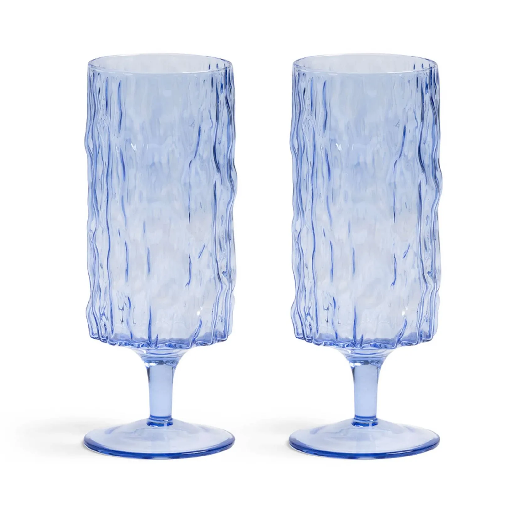 Sale Set of 2 Blue Stemmed Glasses Tableware Brands|Table Setting