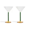 Discount Set of 2 Bubble Stem Martini Glasses Table Setting|Drinking Glasses