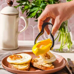 Discount Set of 2 Yellow Flegg Silicone Egg Rings Kitchen Tools & Utensils