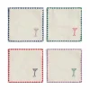 Clearance Set of 4 Drinks Cocktail Napkins Tableware Brands