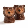 Clearance Set of 2 Grizzly Bear Salt and Pepper Shakers Tableware Brands