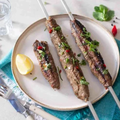 Best Set of 5 Heavy Duty Kebab BBQ Skewers, 53cm Middle Eastern Ingredients|Bbq & Smoking