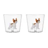 Sale Set of 2 French Bulldog Tumblers, 300ml Table Setting|Drinking Glasses