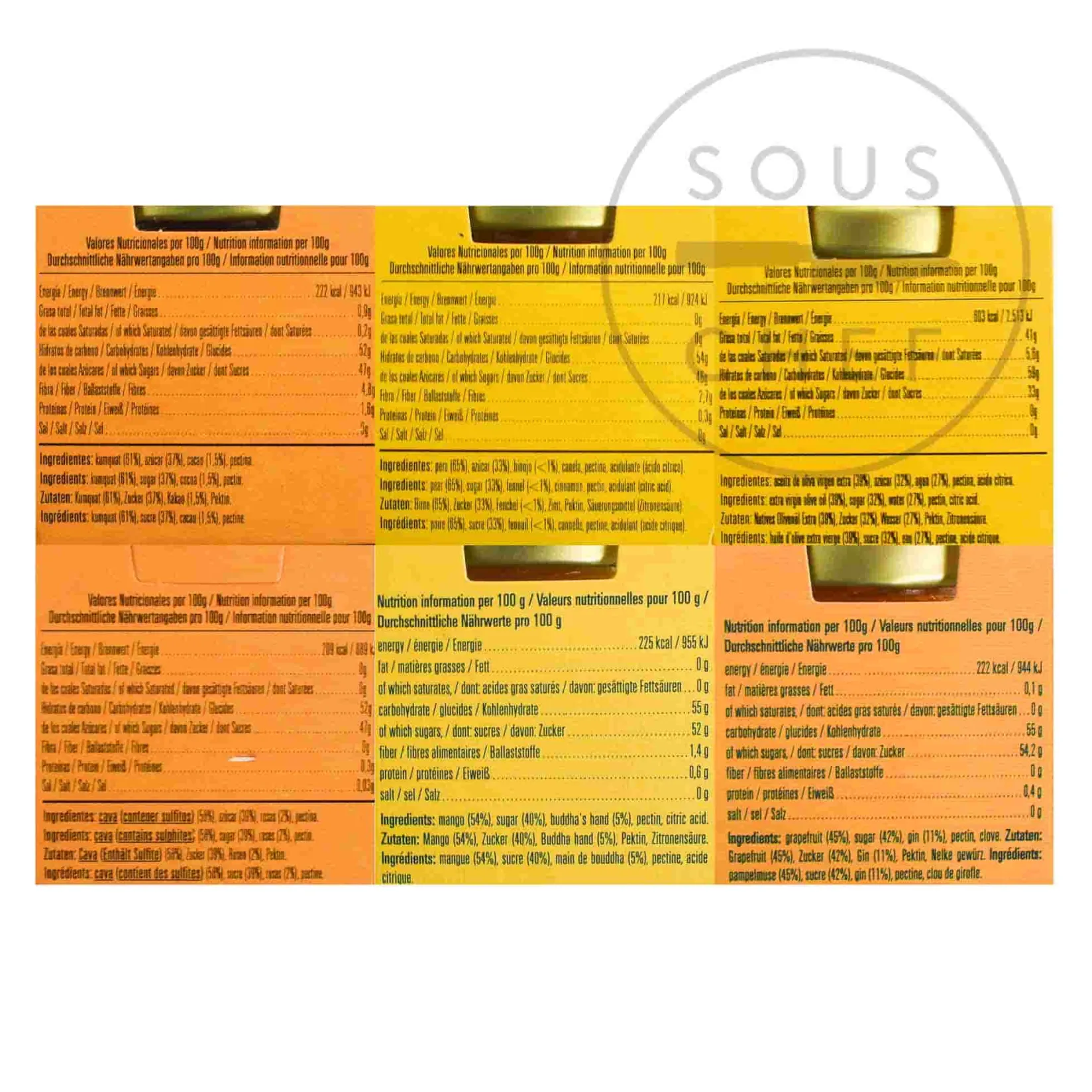 Clearance Set of 30 Mini Jams for Cheese, 40g Ingredients Brands|Spanish Ingredients