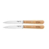 New Set of 2 No 112 Beechwood Handle Paring Knives, 10cm Kitchen Knives
